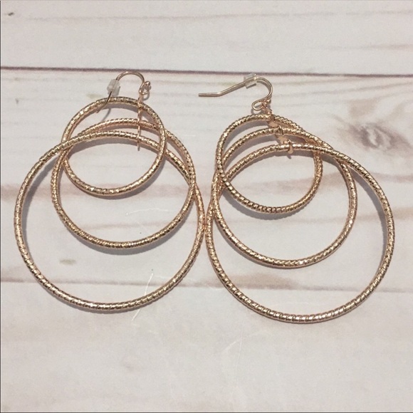 Sale! Rose gold earrings - Picture 2 of 3